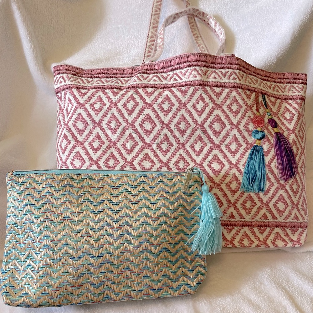 Beach Bag and Pouch Combo